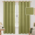 LAMIT Moss Green Linen Curtains 72 inches Long by LAMIT