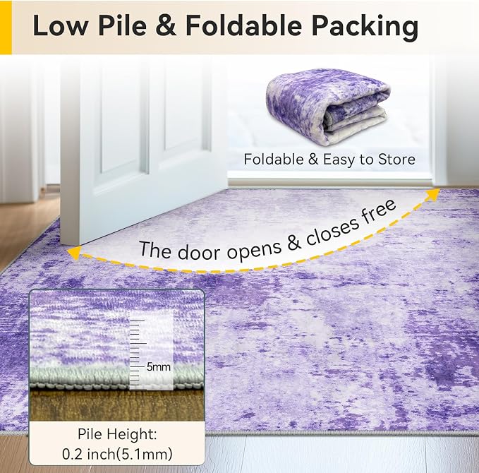 RELEANY Washable 3'x5' Abstract Area Rug - Image 7
