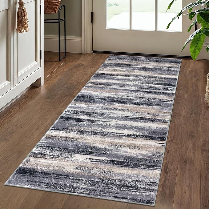 Lansny Modern Abstract Runner Rug 2x5 - Image 2