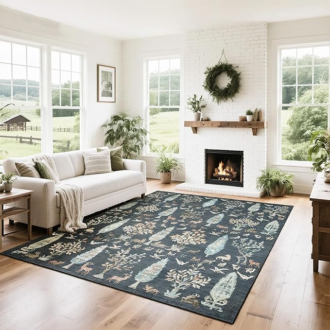 Washable Rugs 8x10 Area Rugs for Living Room, Dining Room- Large Ultra Soft by Srugn