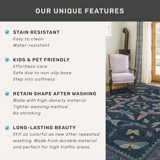 8x10 Large Farmhouse Rugs for Living Room - Image 7