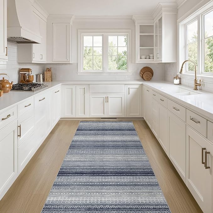 Nakagishi Area Rug Living Room Rugs: 2X6 Machine Washable Boho Large Neutral by NakagishiAreaRug