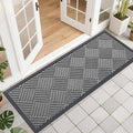 OLANLY Front Door Mat Outside Entrance 47x17, Heavy Duty Sturdy Natural Rubber by OLANLY