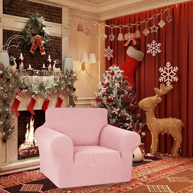 KEKUOU Stretch Single Sofa Slipcover 1 Piece Couch Sofa Cover Furniture - Image 2