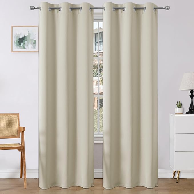 Joydeco Blackout Curtains 108 Inches Long 2 Panels Set, Thermal Insulated Long by JOYDECO