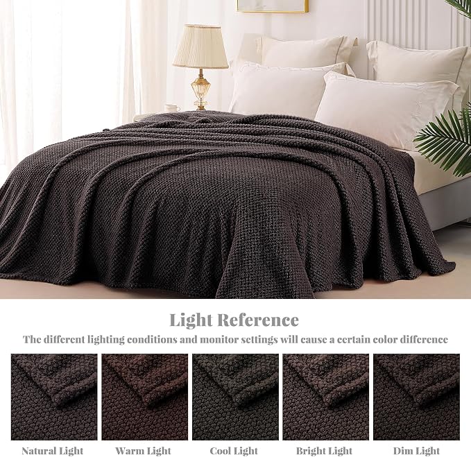 Whale Flotilla King Size Fuzzy Fleece Blanket, Fluffy Warm Soft Jacquard Bed - Image 8