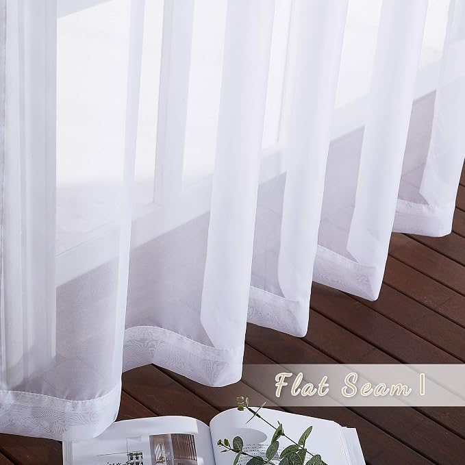 NICETOWN Sheer Curtains 63 inch Length - Image 6