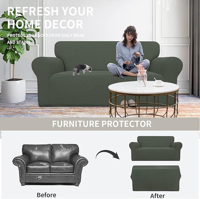 Easy-Going Stretch Oversized Loveseat Slipcover 1-Piece Sofa Cover Furniture - Image 4