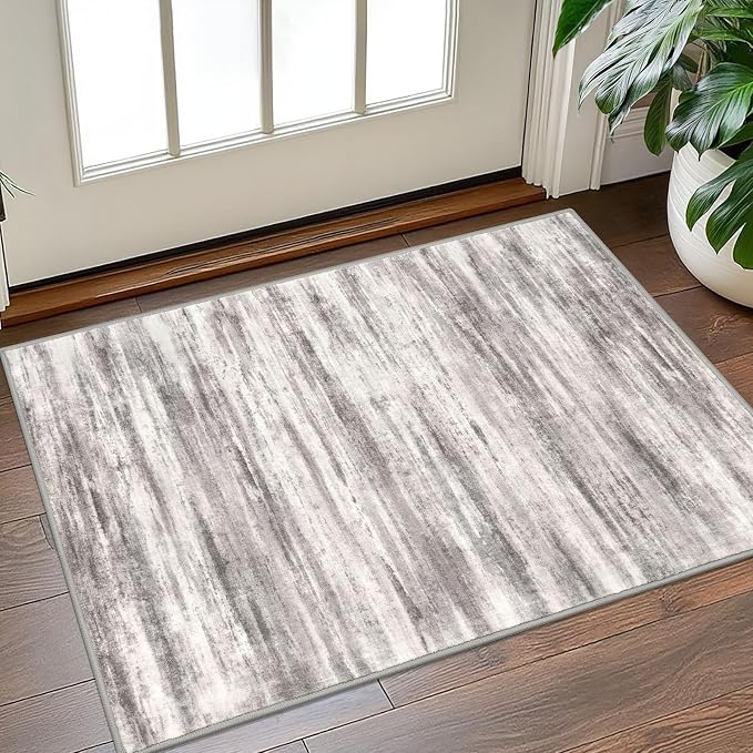 KOZYFLY Modern Abstract Small Area Rugs 2x3, Washable Kitchen Rug Non-Slip Soft - Image 7