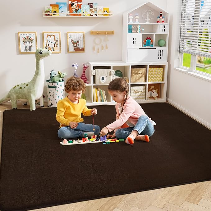 Amearea Large Modern Area Rugs for Bedroom Living Room, 6x9 Feet Brown - Image 4