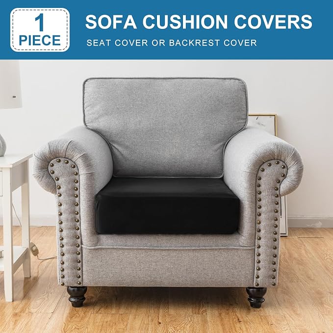 Couch Cover Stretch Velvet Sofa Cushion Cover 1-Piece - Image 3