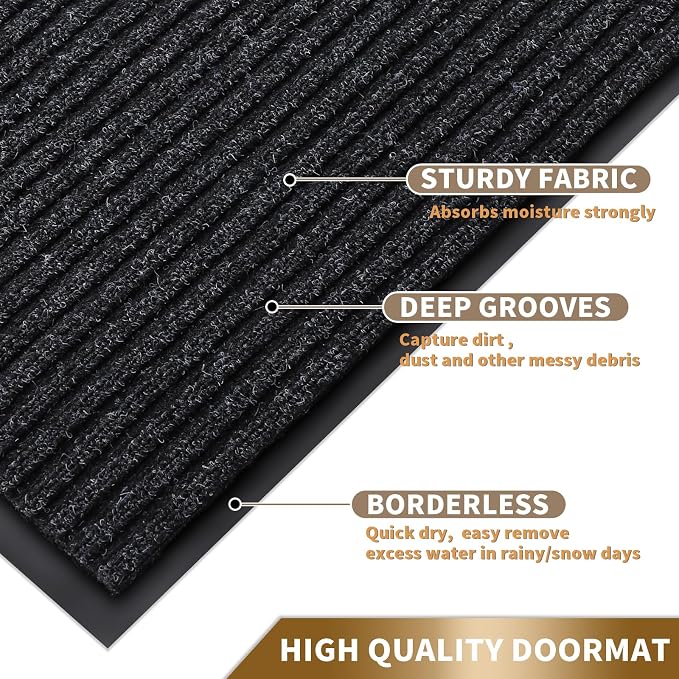 Yimobra Front Door Mat Outdoor Indoor Entrance, 100% Waterproof All-Season All - Image 3