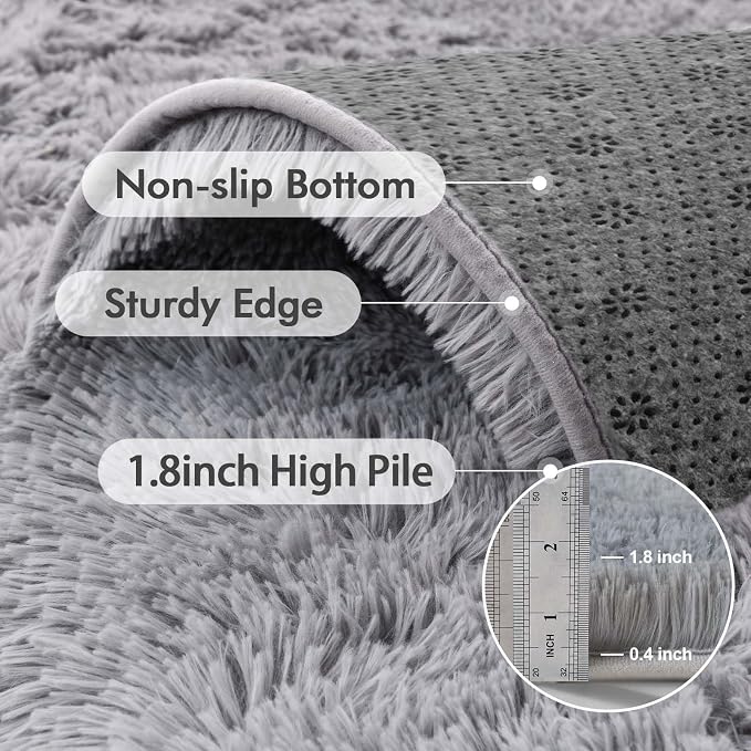 8x10 Ft Extra Large Shag Rugs for Living Room, Ultra Soft Fluffy Furry Area - Image 5