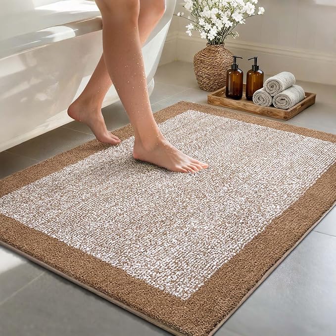 48x32 Large Bathroom Rugs Washable Non Slip, Coffee Bath Mat by Unknown