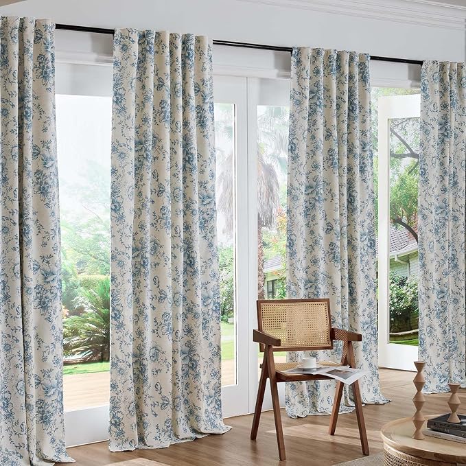 jinchan Blackout Floral Curtains - Image 7