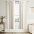 Guken Cream 100% Blackout Linen Curtains 72 Inch Length 2 Panels Set by Guken