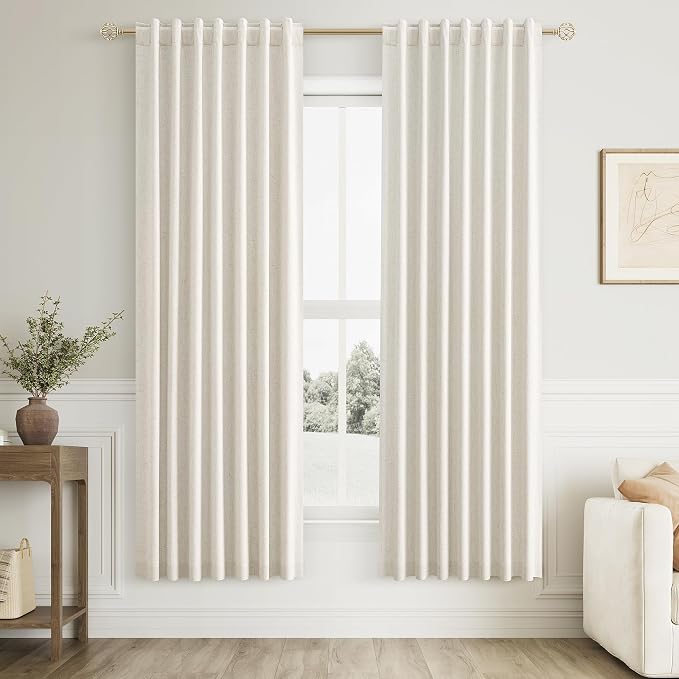 Guken Cream 100% Blackout Curtains 70 Inch Length 2 Panels Set by Guken