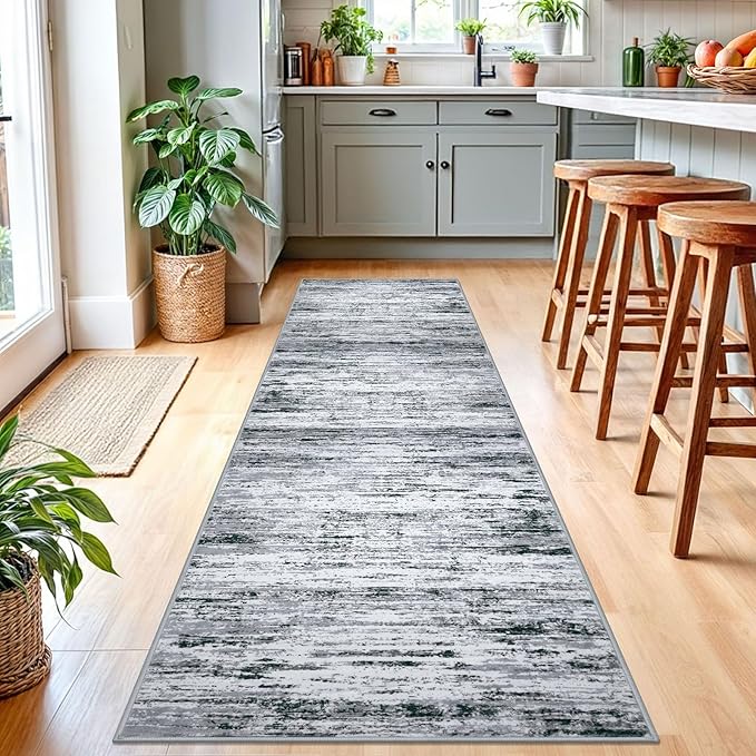 Lansny Modern Abstract Runner Rug 2.6x10 - Image 2