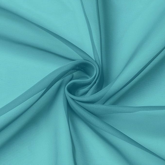 Turquoise Kitchen Curtains 30 Inch Length Tier 2 PCS, Solid Soft Half Curtains - Image 9
