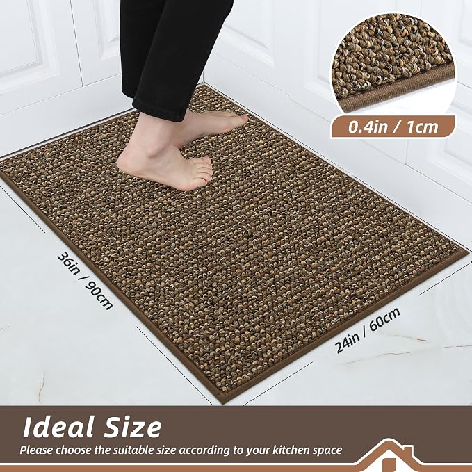 BEQHAUSE Kitchen Rugs 24"x36", Non-Slip Kitchen Mats - Image 2