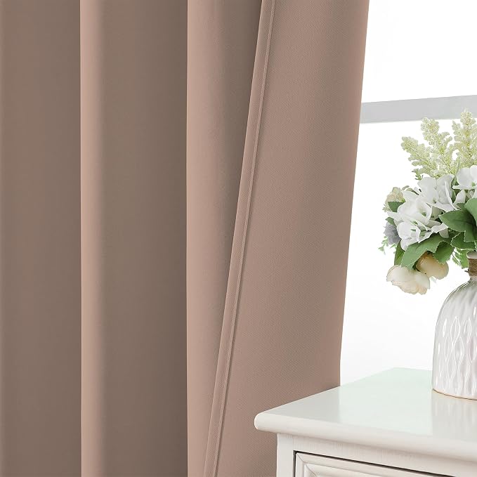 CUCRAF Khaki Blackout Curtains Customize, Rod Pocket Room Darkening Curtain - Image 6
