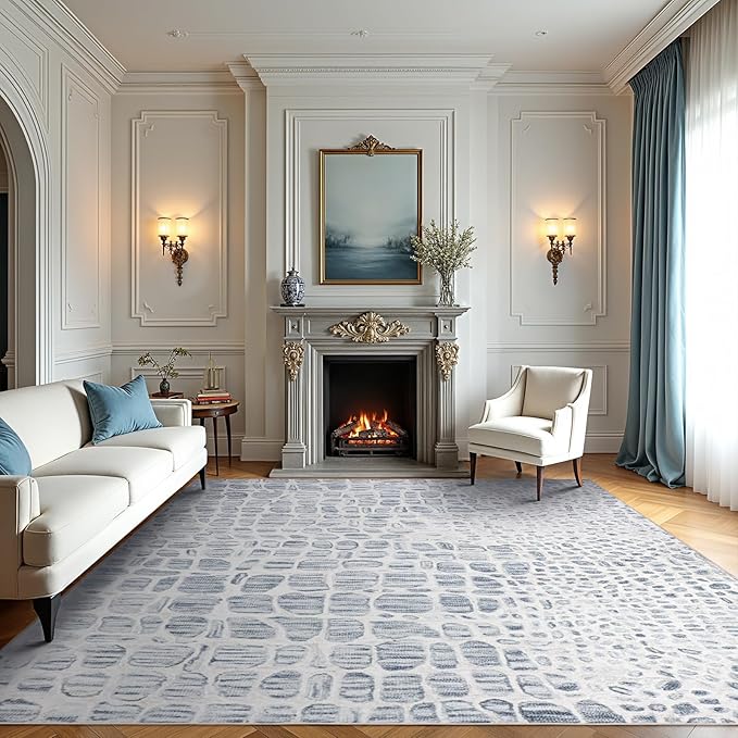 Washable Rugs 8x10 Area Rugs for Living Room, Dining Room- Modern Abstract - Image 7