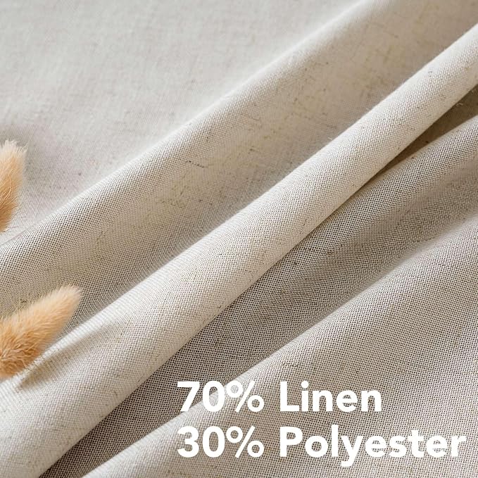 H.VERSAILTEX Elegant Natural Linen Semi Sheer Blended Energy Efficient Light - Image 4