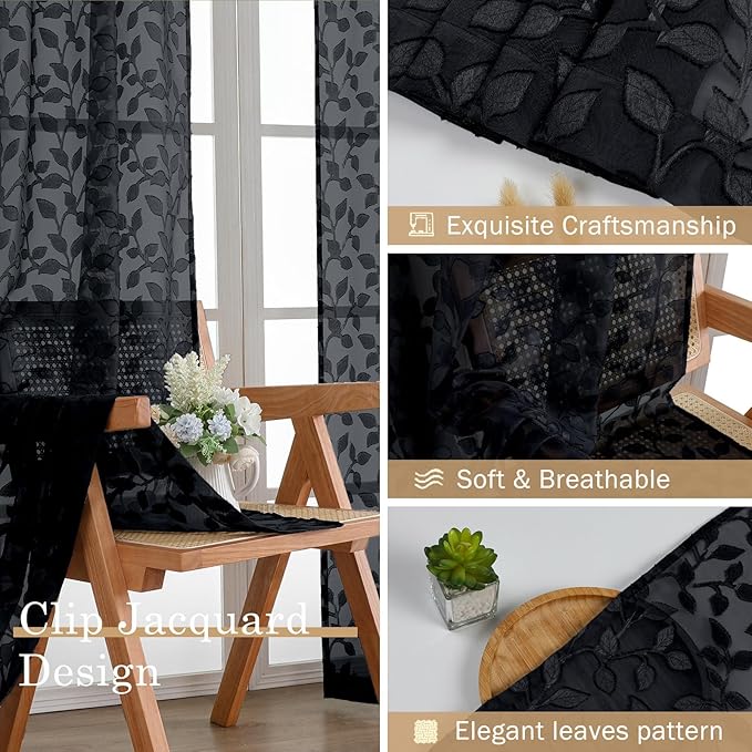 Chyhomenyc Black Sheer Valances - Image 8