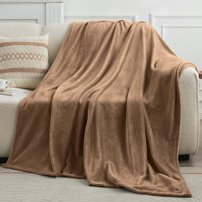 KMUSET Brown Throw Blanket Twin Size - Image 5