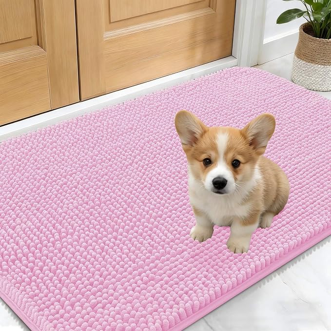 OLANLY Dog Door Mat for Muddy Paws 30x17, Absorbs Moisture and Dirt, Absorbent by OLANLY