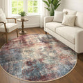 IOHOUZE Abstract Round Area Rug 6 Ft Washable Circle Rugs Large Round Rug Non by iOhouze