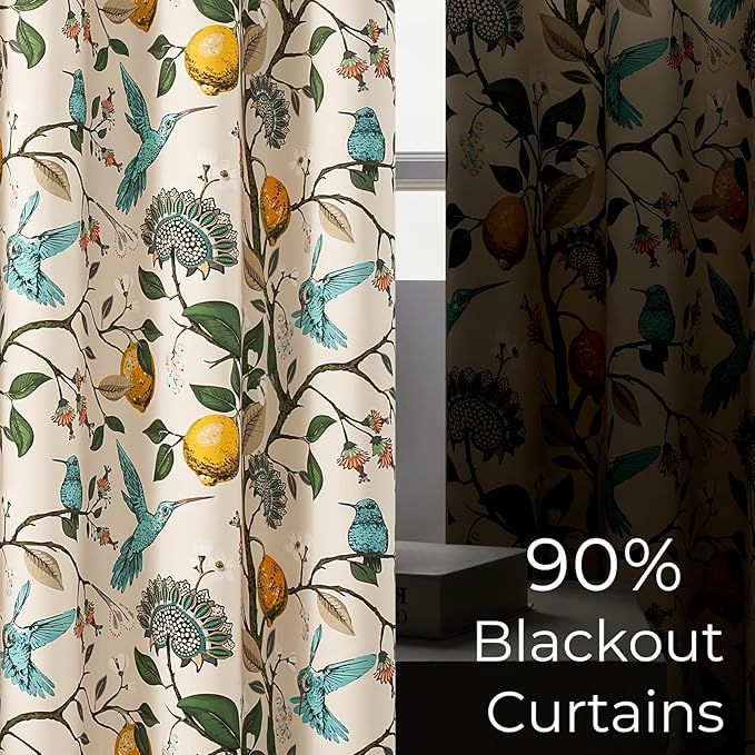 Topfinel Beige Kitchen Tier Curtains 36 Inches Long Botanical Floral - Image 4