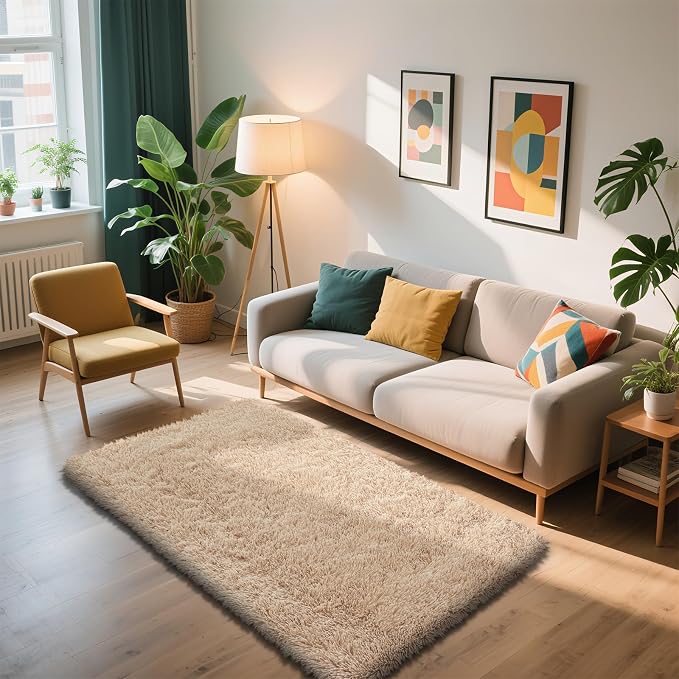 Shag Area Rug for Bedroom 3x5, Soft Fuzzy Rug Non-Shedding Indoor Plush Carpet - Image 6