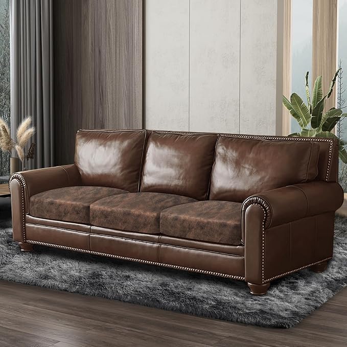 Leather Look Couch Cushion Covers Sofa Seat Slipcovers Sets Couches Furniture - Image 8