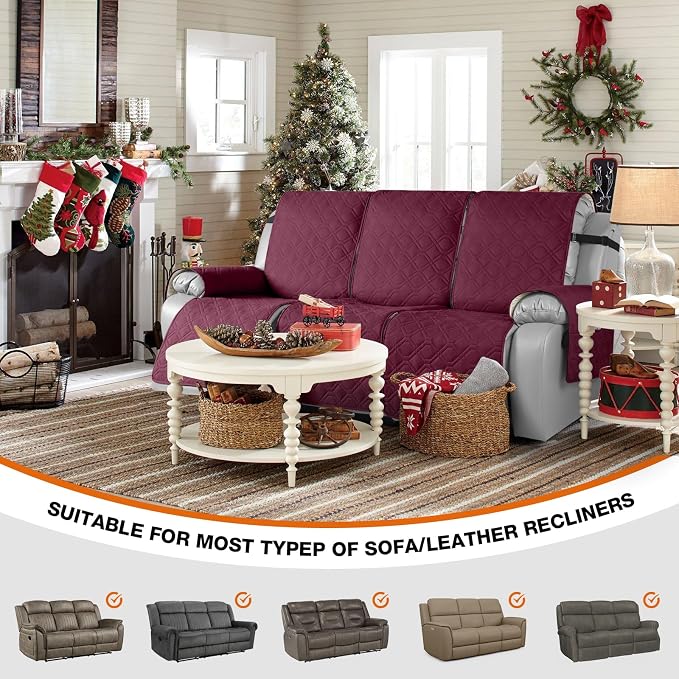 VANSOFY Waterproof Recliner Couch Covers, Sofa Covers 1-Piece Washable - Image 4