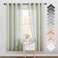 NICETOWN Flax Linen Sheer Curtains by NICETOWN