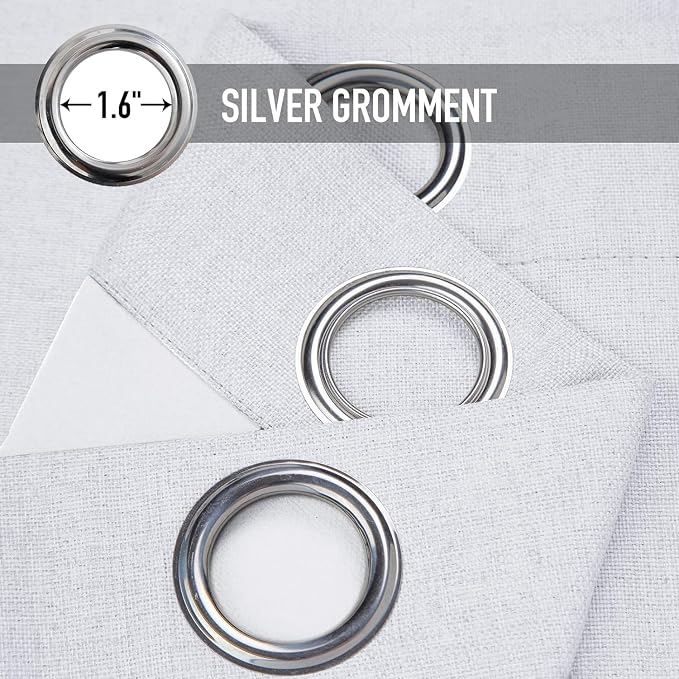 100% Blackout Shield Linen Blackout Curtains - Image 5