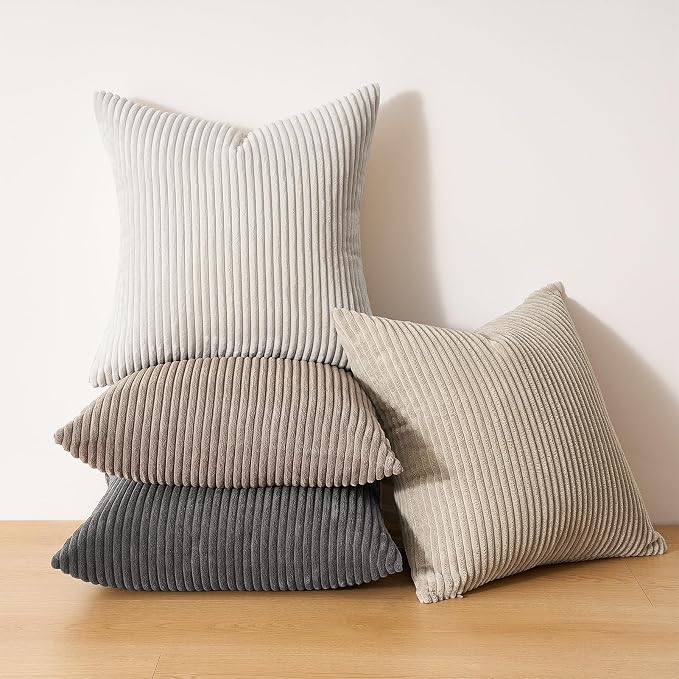 Topfinel 4 Packs Natural Decorative Throw Pillows Covers 16x16 Inch - Image 7