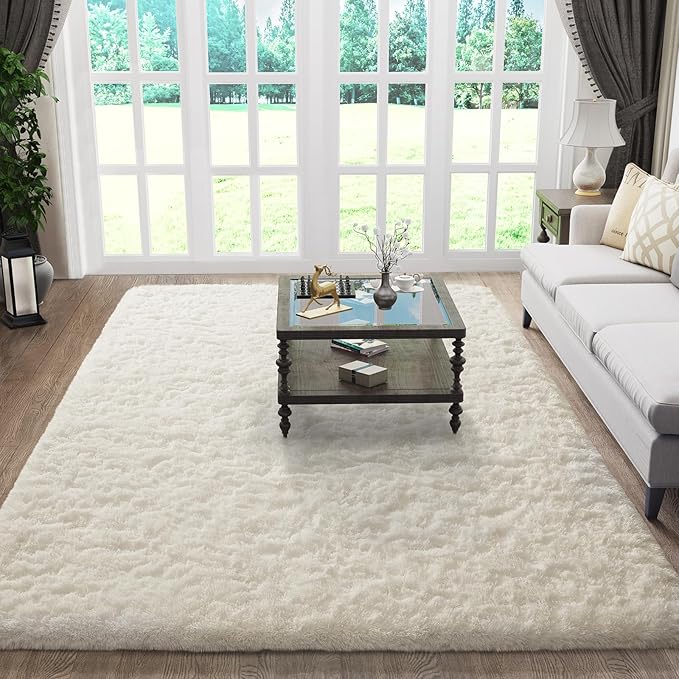 Ophanie Rugs for Living Room, Upgrade Non-Slip Fluffy Soft 5x8 Area Rug - Image 4