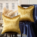 GIGIZAZA Gold Velvet Pillow Covers 16x16 by GIGIZAZAFocusingonhomedecoration