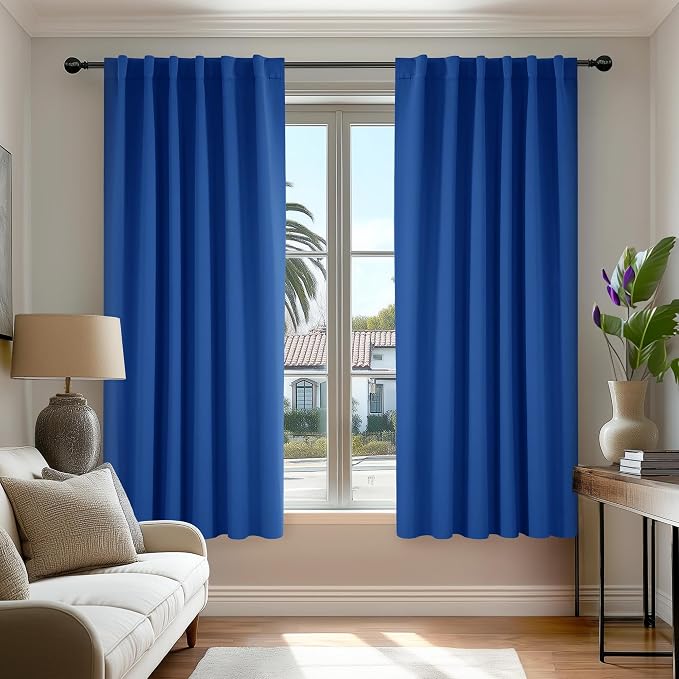 Deconovo Blackout Curtains for Kitchen Window Back Tab and Rod Pocket Curtains by Deconovo