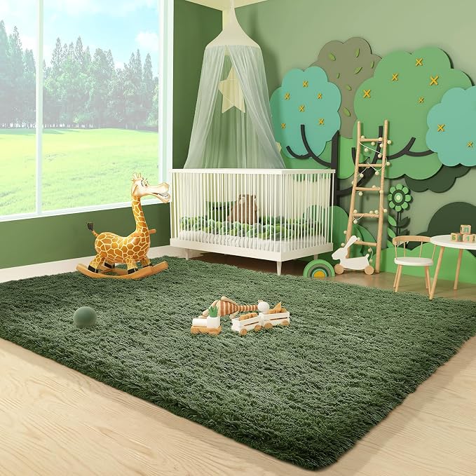 Ophanie Gray Green Grass Area Rugs - Image 3