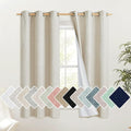NICETOWN Natural Thick Linen Blend 100% Blackout Curtains by NICETOWN