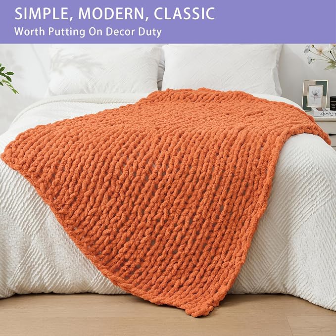 Bigacogo Chunky Knit Throw Blanket - Image 3
