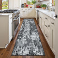 Washable Area Rugs 2'x10' Non-Slip Modern Abstract Soft by RELEANY