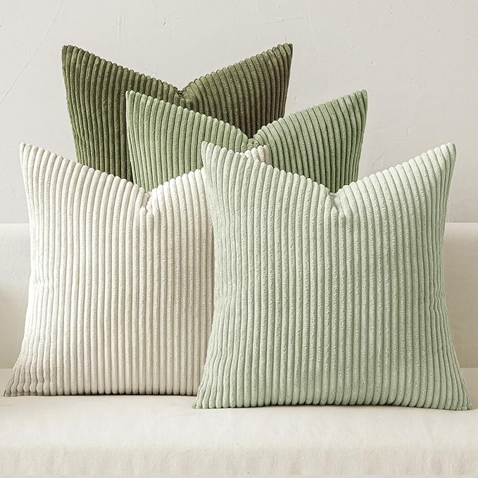 MIULEE Boho Farmhouse Throw Pillow Covers 20x20 Inch Set of 4 Mordern Neutral by MIULEE