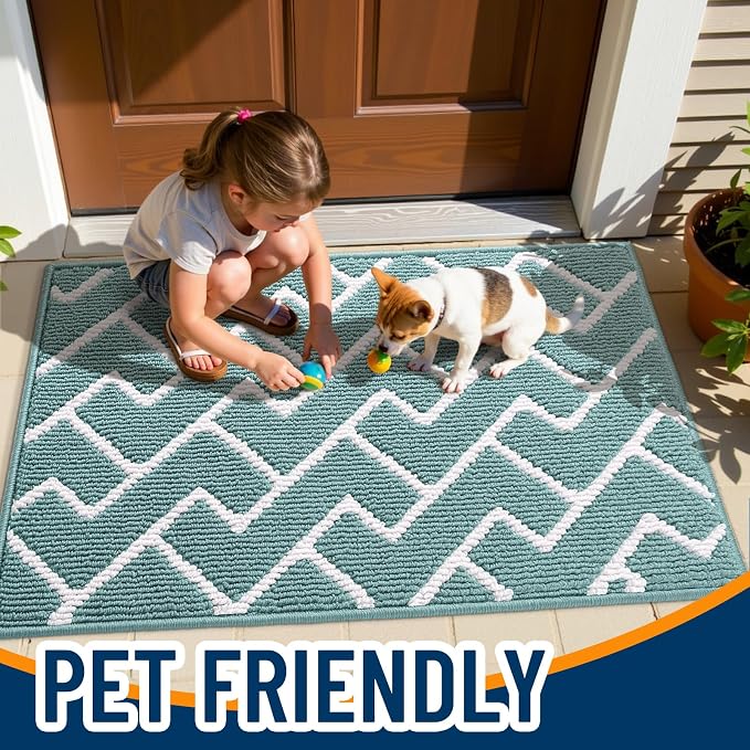 OLANLY Front Door Mat, Non-Slip Rubber Backing, Dirt Resistant and Absorbent - Image 6