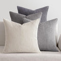 MIULEE Pack of 4 Neutral Grey Gradient Decorative Throw Pillow Covers 18x18 by MIULEE