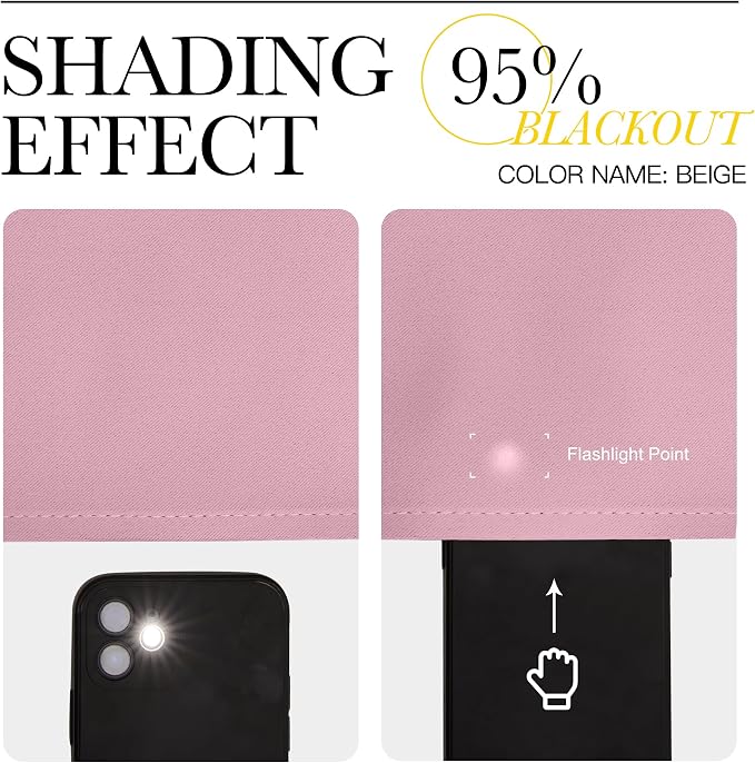 NICETOWN Kitchen Curtains, Short Blackout Drapes, Rouge Pink, 34 in x 45 in - Image 4
