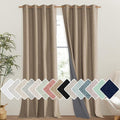 NICETOWN Burlap Vintage Open Linen Weave Flax Thermal Curtains, 100% Blackout by NICETOWN